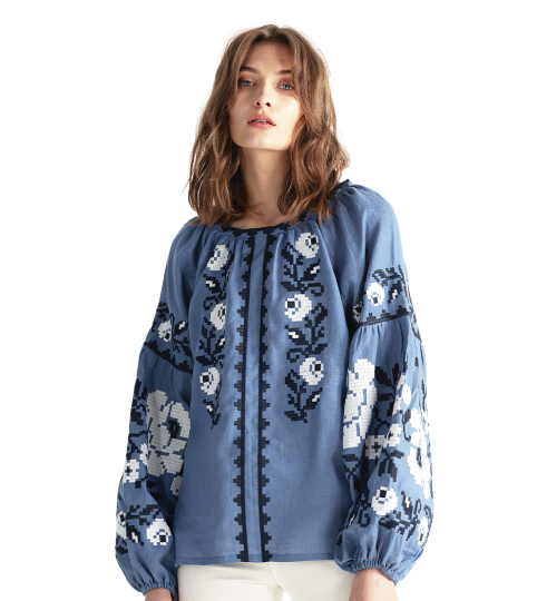 Women`s embroidered shirt "Flowers"